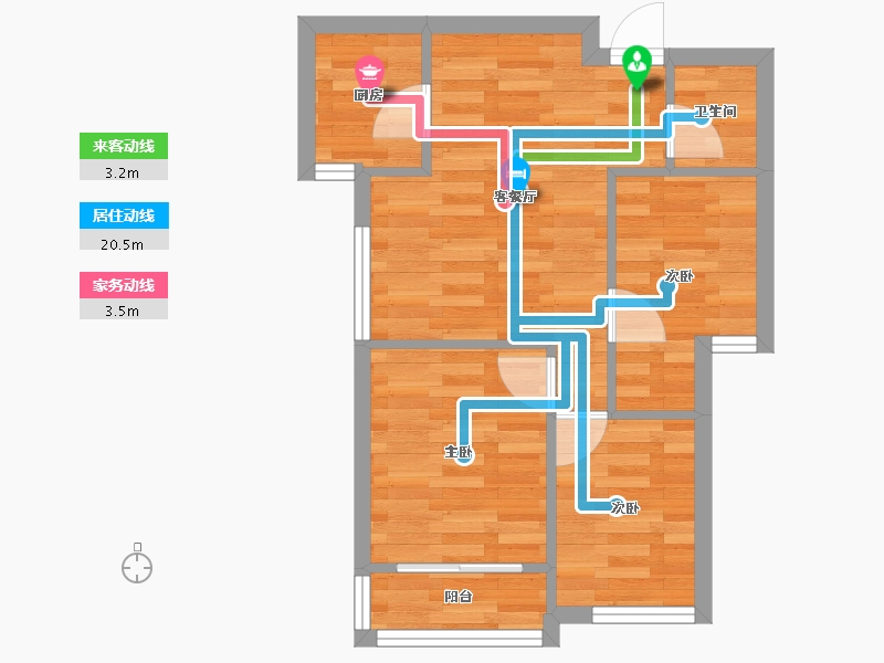 河北省-衡水市-公园壹号-44.27-户型库-动静线