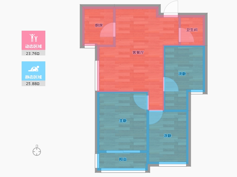 河北省-衡水市-公园壹号-44.27-户型库-动静分区