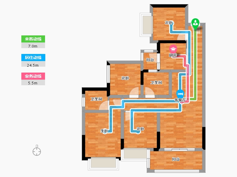 四川省-内江市-和喜御景台-84.03-户型库-动静线