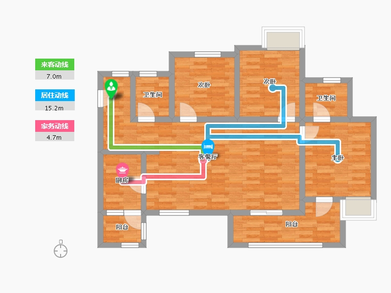 四川省-南充市-思缘天香御府-81.95-户型库-动静线