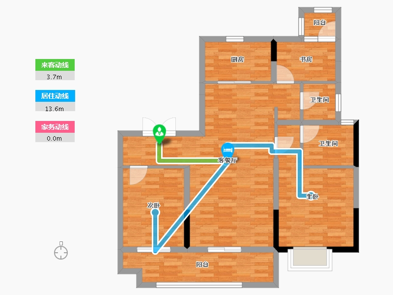 浙江省-宁波市-云邸华府-84.00-户型库-动静线