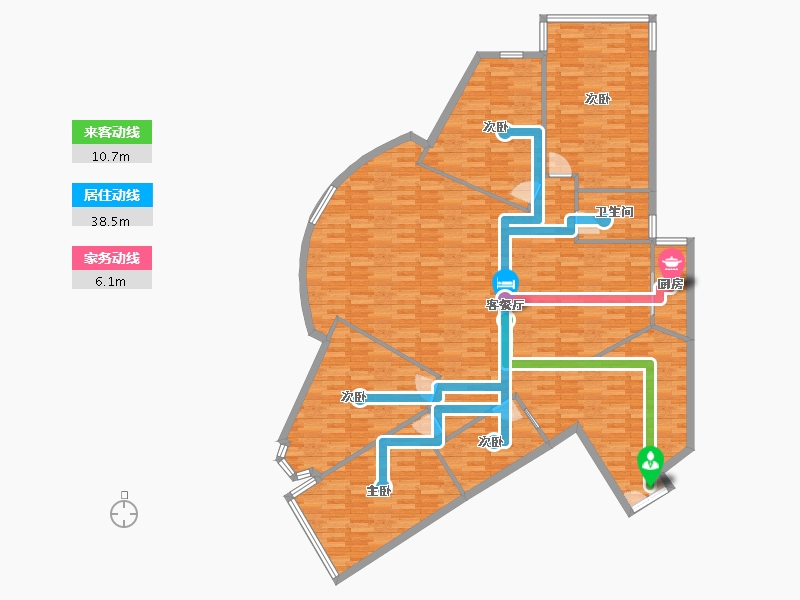 四川省-成都市-锦江新园-173.04-户型库-动静线