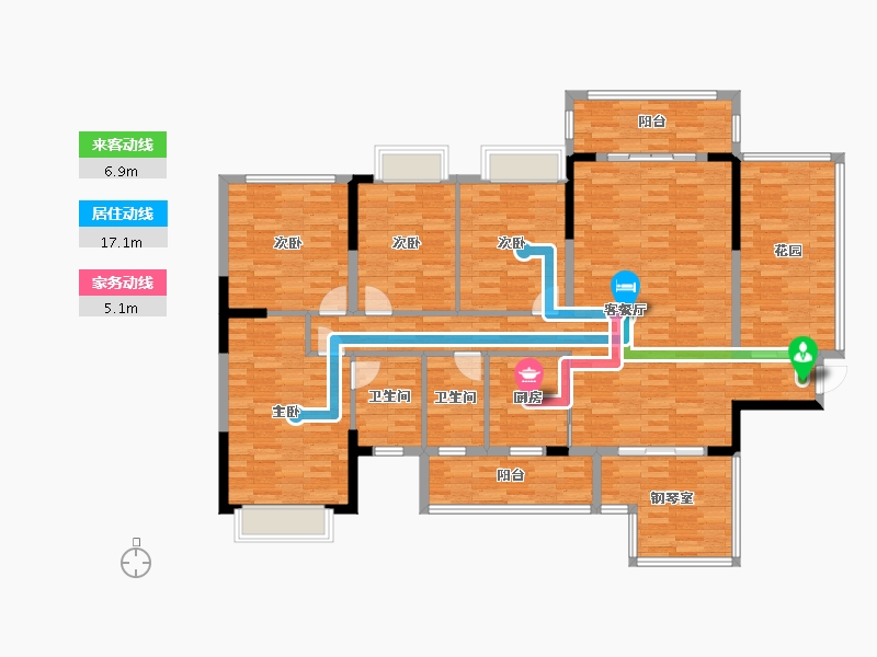 广西壮族自治区-南宁市-鸣城佳园-157.91-户型库-动静线