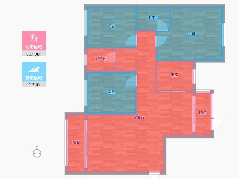 湖南省-郴州市-立昇领域-94.75-户型库-动静分区