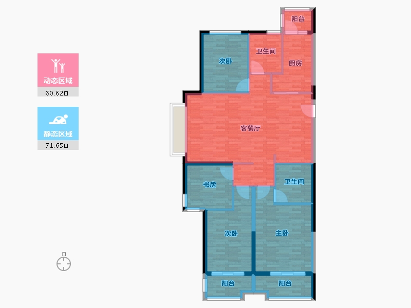 江苏省-连云港市-恒大林溪郡-120.00-户型库-动静分区