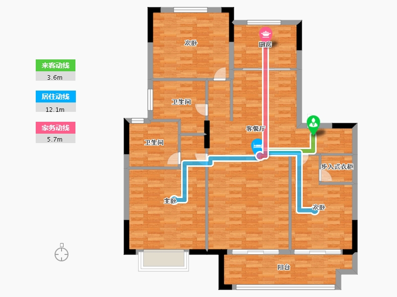 江苏省-苏州市-佳兆业凤鸣水岸-112.99-户型库-动静线