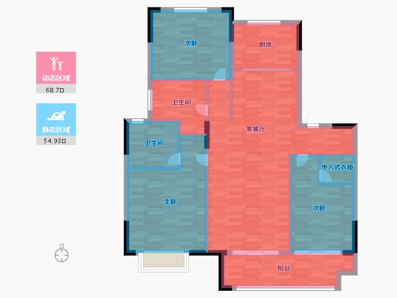 江苏省-苏州市-佳兆业凤鸣水岸-112.99-户型库-动静分区