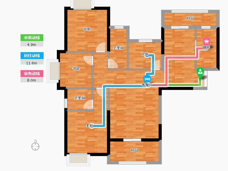 福建省-泉州市-万盛凤凰城-110.00-户型库-动静线