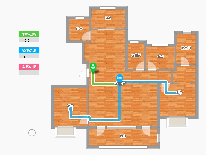 浙江省-绍兴市-保利大国璟-104.74-户型库-动静线