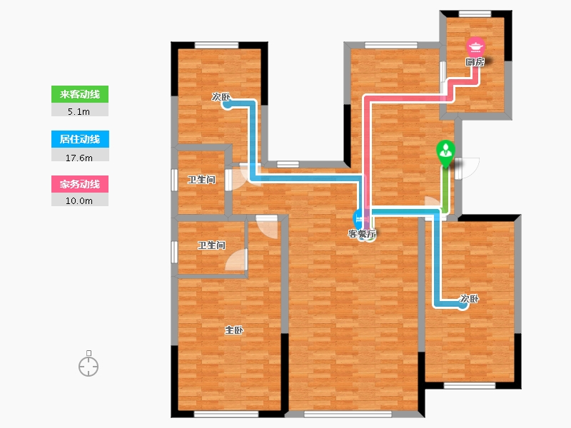 宁夏回族自治区-银川市-金宇凤徕湾-130.45-户型库-动静线