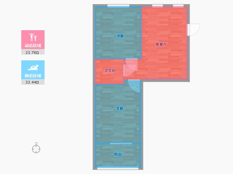 浙江省-杭州市-和睦新村-51.73-户型库-动静分区