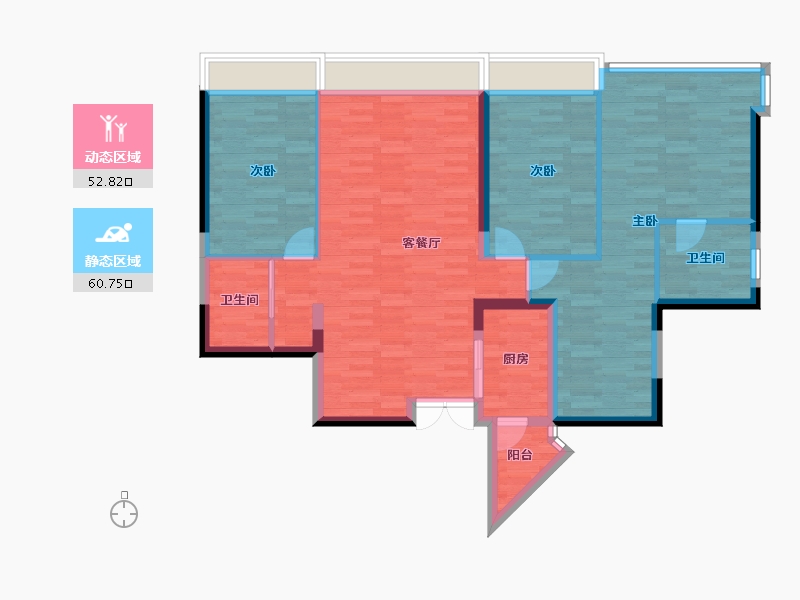 四川省-成都市-花样年家天下-102.83-户型库-动静分区