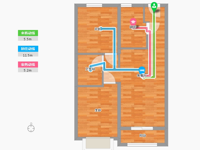 河北省-石家庄市-融创中心-58.36-户型库-动静线