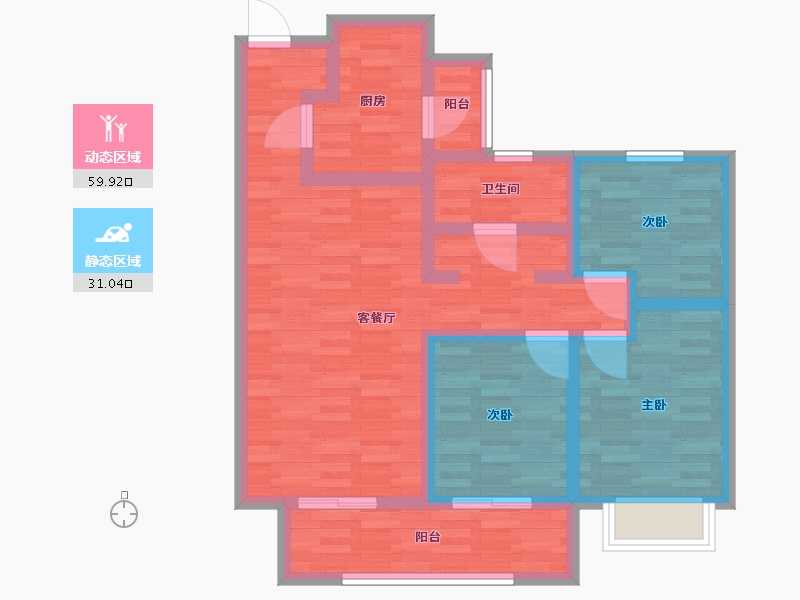 山西省-临汾市-晋南集团职工小区-79.00-户型库-动静分区