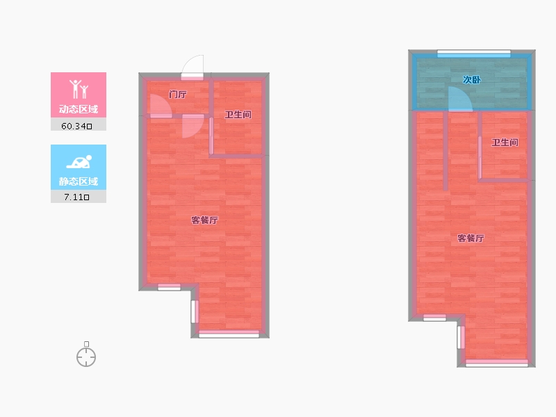 浙江省-宁波市-阳光一品-60.10-户型库-动静分区