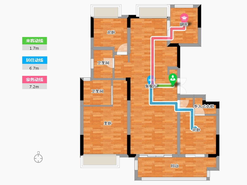 安徽省-六安市-公园首府-100.00-户型库-动静线