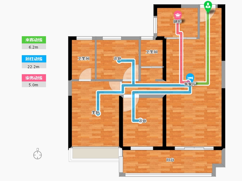 河南省-鹤壁市-浚州府-98.00-户型库-动静线