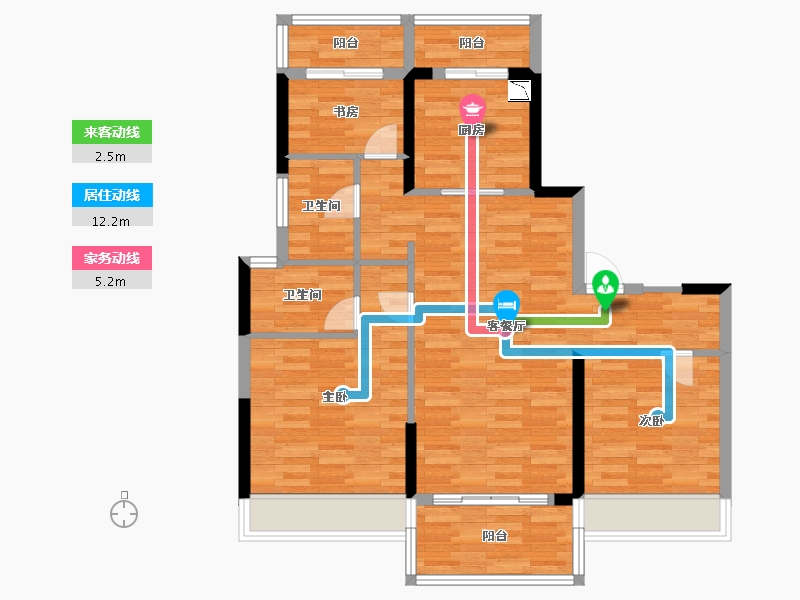 浙江省-台州市-广宇碧桂园-89.00-户型库-动静线