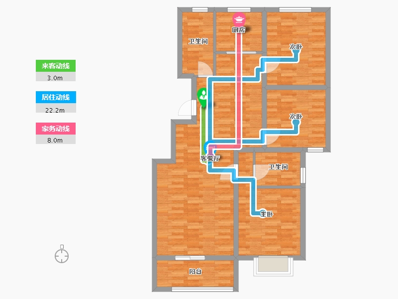 山东省-烟台市-文峰苑-94.18-户型库-动静线