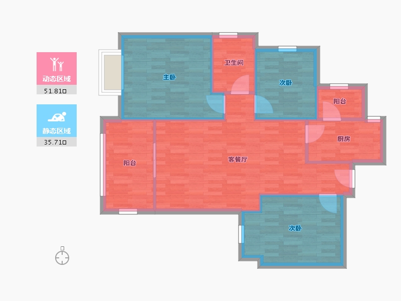 四川省-成都市-黄金时代-79.59-户型库-动静分区