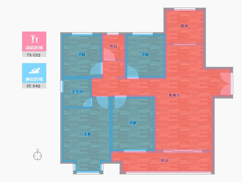 山东省-菏泽市-建邦中央公园-130.00-户型库-动静分区