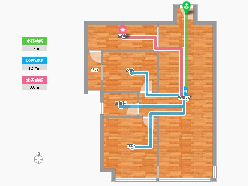 广东省-深圳市-加福广场华尔登府邸-79.60-户型库-动静线