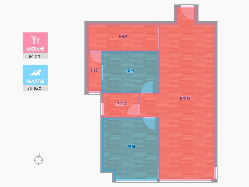 广东省-深圳市-加福广场华尔登府邸-79.60-户型库-动静分区