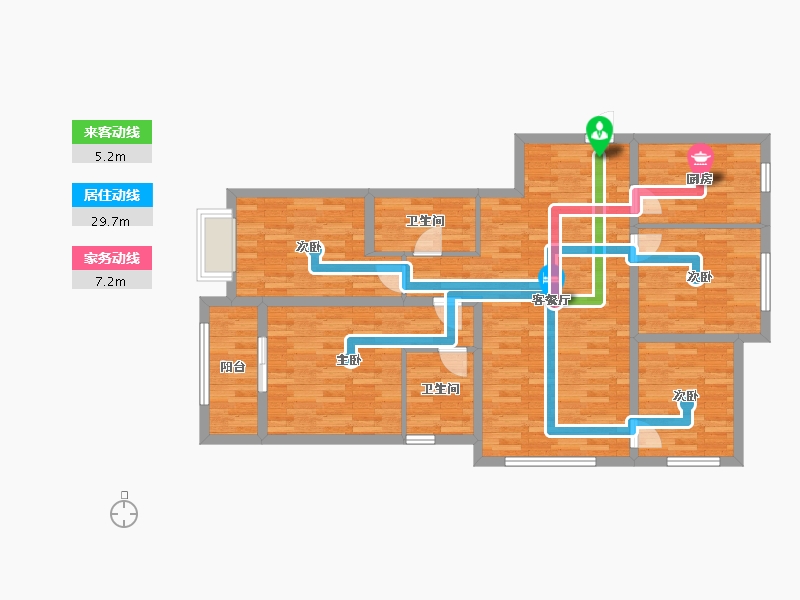 山西省-太原市-融创长风壹号-103.21-户型库-动静线