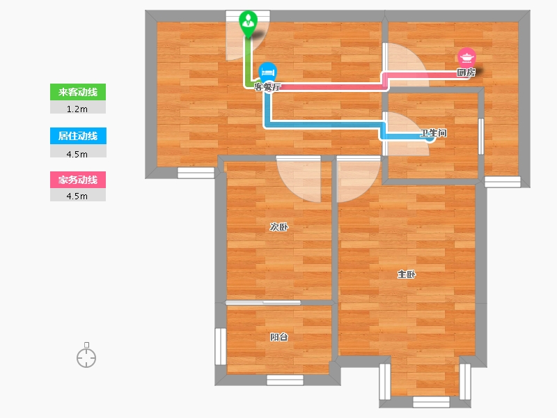 江苏省-无锡市-周新苑-47.42-户型库-动静线