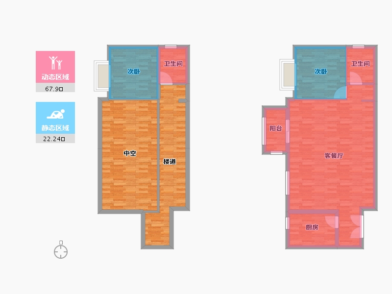 四川省-宜宾市-翡翠台-124.29-户型库-动静分区