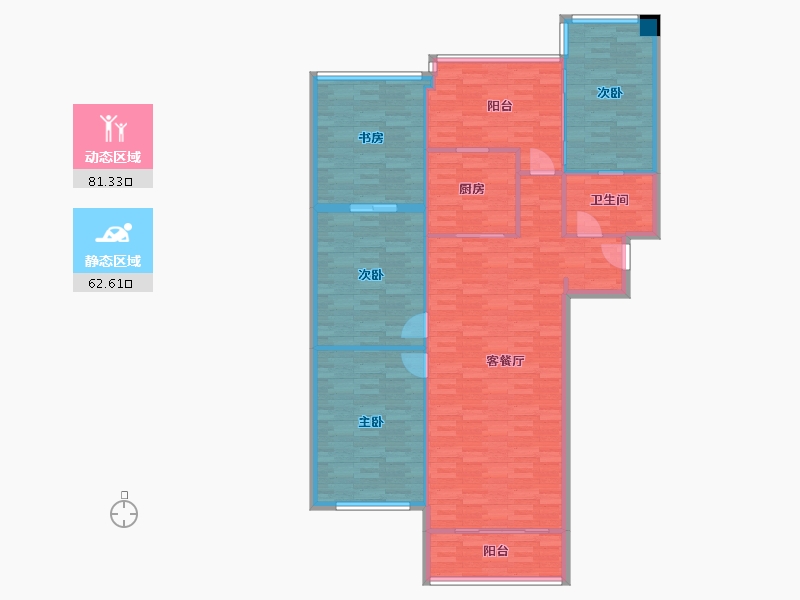 北京-北京市-远大园五区-131.84-户型库-动静分区