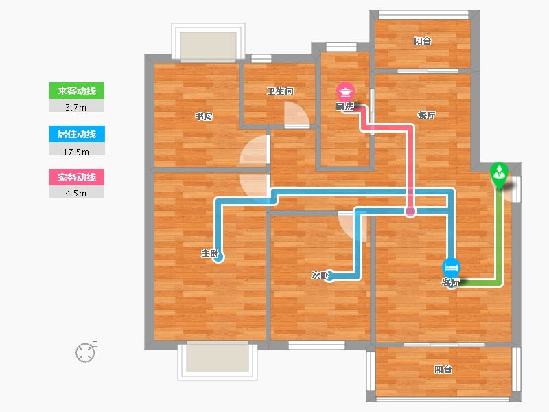 四川省-成都市-恒大城-74.01-户型库-动静线