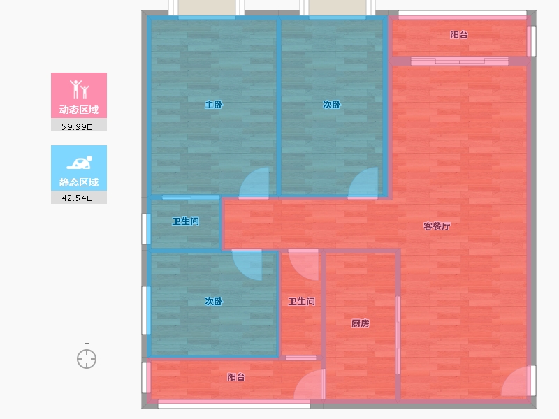 广东省-河源市-龙川县佗城镇灵江村-92.44-户型库-动静分区