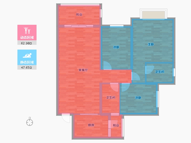 湖南省-岳阳市-云梦新城-98.76-户型库-动静分区