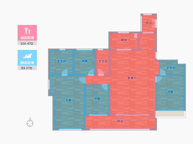 江苏省-苏州市-及第阁-170.00-户型库-动静分区