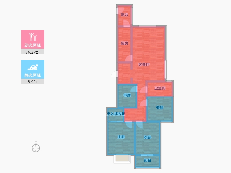 山东省-淄博市-齐悦华府-91.55-户型库-动静分区