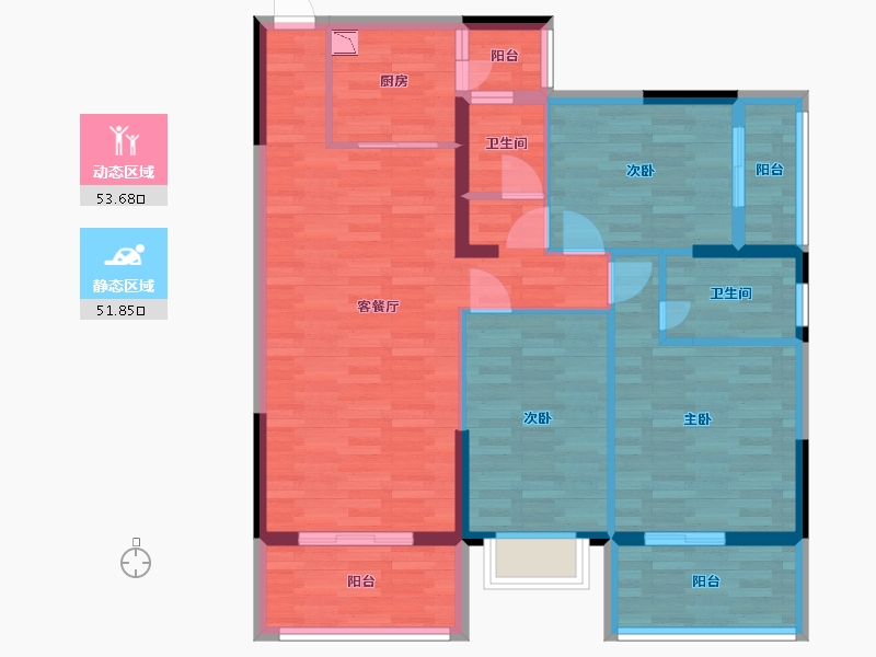 广西壮族自治区-贺州市-桂水湾畔-92.79-户型库-动静分区