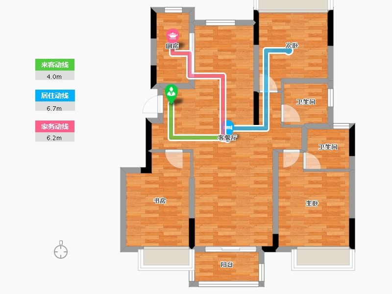 广西壮族自治区-桂林市-兴进御园-88.04-户型库-动静线