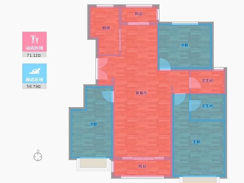 河北省-邯郸市-澜湾-116.00-户型库-动静分区