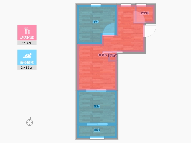 上海-上海市-新村路285弄-36.78-户型库-动静分区