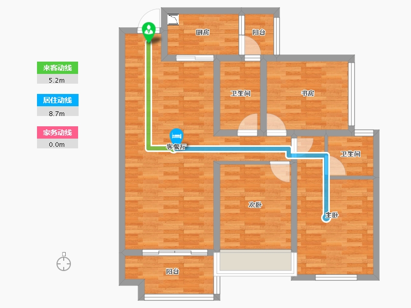 广西壮族自治区-桂林市-彰泰学府-85.36-户型库-动静线