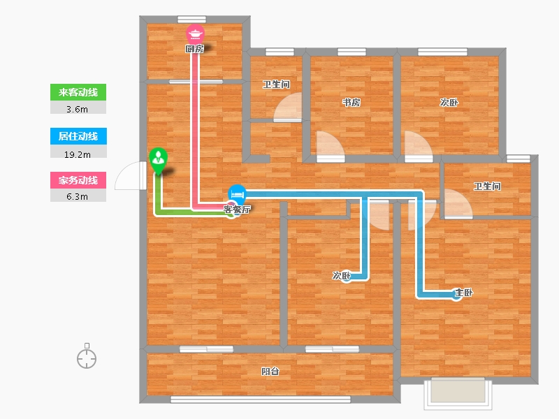 山东省-菏泽市-花都国际-130.01-户型库-动静线