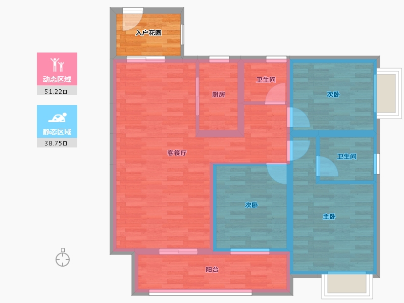 四川省-资阳市-紫金台-84.03-户型库-动静分区