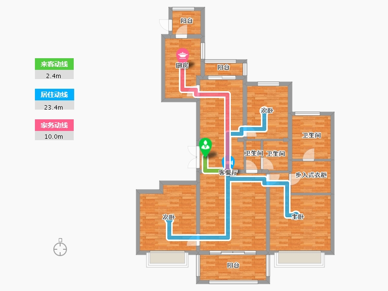 湖北省-武汉市-御湖一号-130.00-户型库-动静线