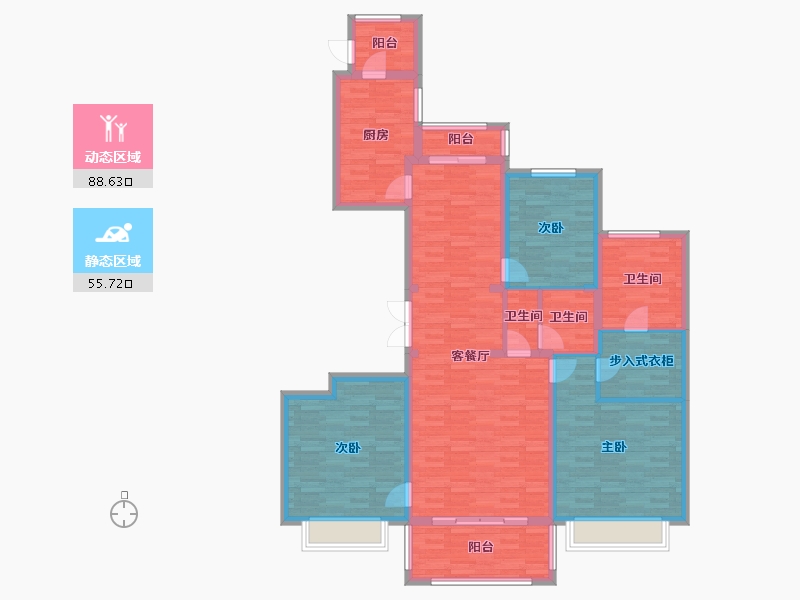 湖北省-武汉市-御湖一号-130.00-户型库-动静分区