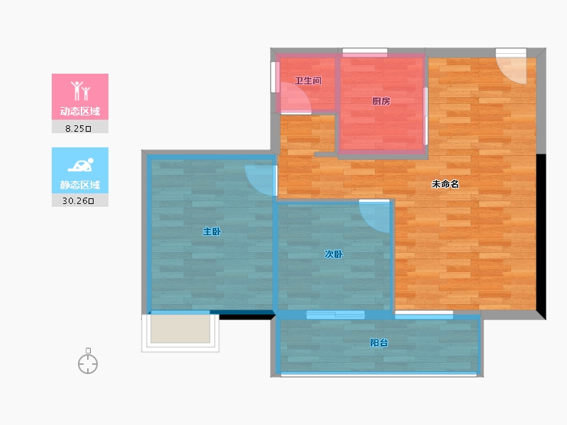 广西壮族自治区-柳州市-泰洋新居-60.84-户型库-动静分区