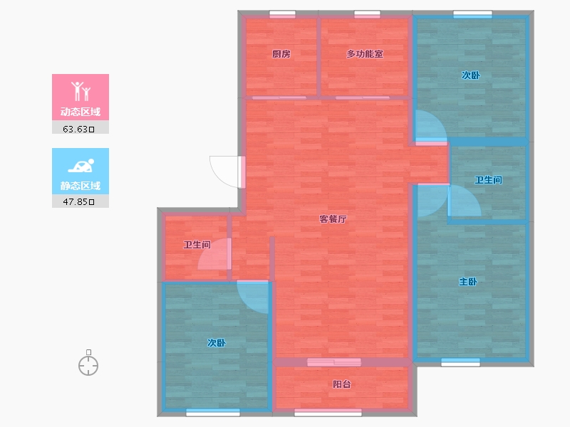 河北省-秦皇岛市-航顺悦澜山-100.45-户型库-动静分区