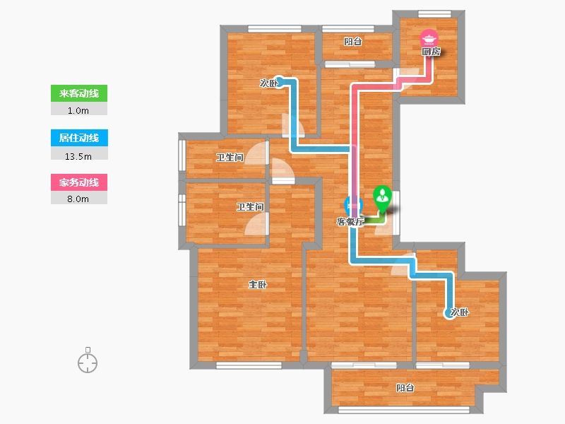 江苏省-徐州市-绿城蘭园-92.23-户型库-动静线