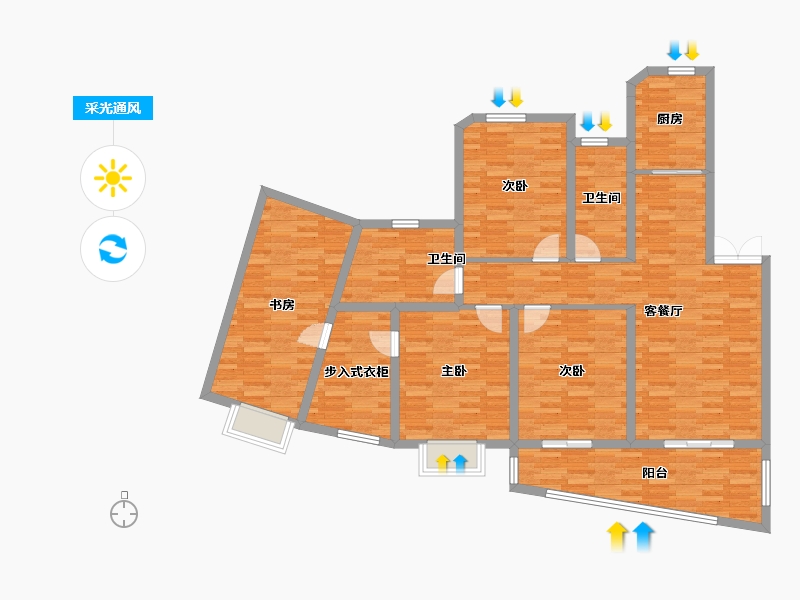 福建省-厦门市-金都海尚国际-127.94-户型库-采光通风