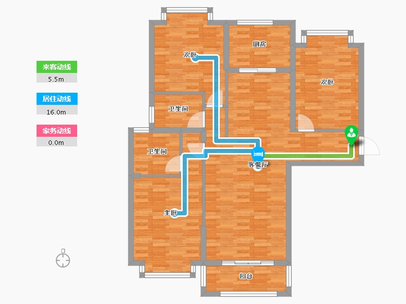 陕西省-渭南市-秦正阳光城-102.34-户型库-动静线